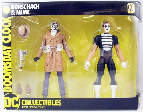 Watchmen doomsday clock - dc collectibles-rorschach & mime