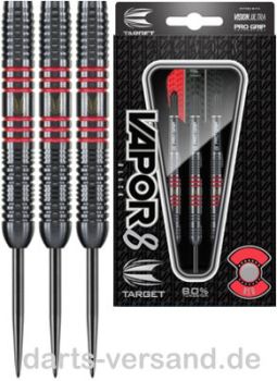 Target Darts Vapor 8 Black RED 23GRAM Steel Tip Darts Set