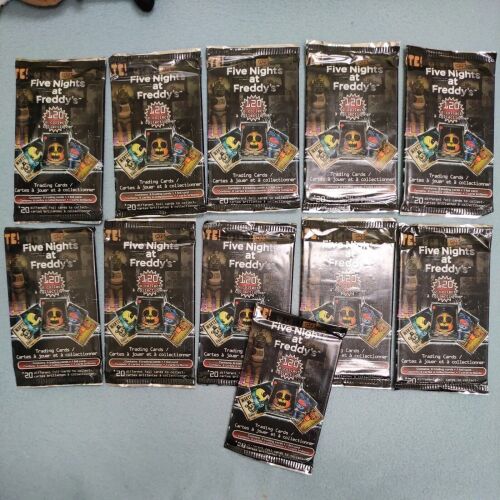 11 Packs of FIVE NIGHTS AT FREDDY'S Trading Cards, Collectors item 120 card