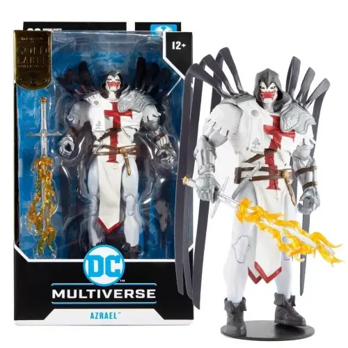MCFARLANE TOYS DC MULTIVERSE 7IN - AZRAEL WHITE TEMPLAR (GOLD LABEL)