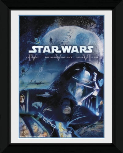 Framed Photographic > Collector Print , Star Wars Blu Ray Classic vader 15x