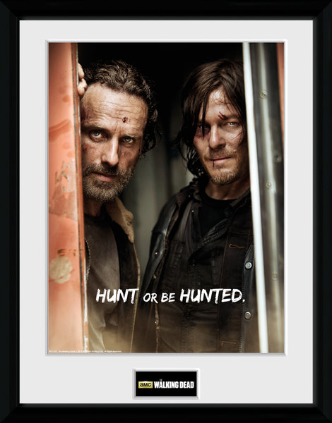 Framed Photographic > Collector Print The Walking Dead Rick and Daryl 30x