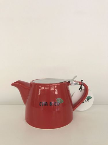 Ceramic teapot with infuser - Red