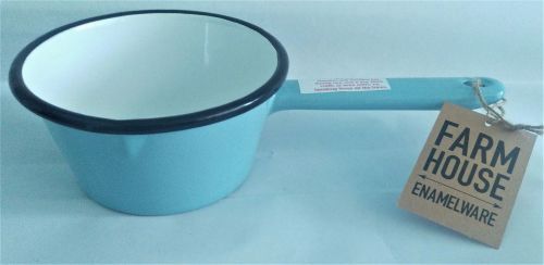 12cm Enamel Milk Pan - Blue
