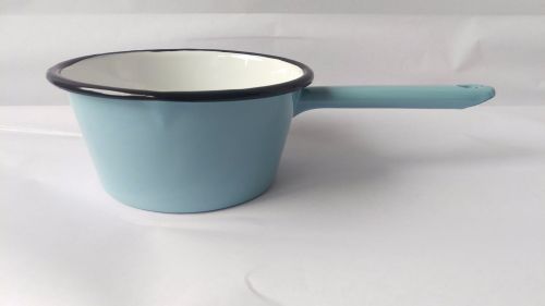 14cm Enamel Milk Pan - Blue