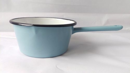 16cm Enamel Milk Pan - Blue