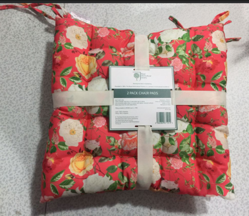 Set of 2 Outdoor Cushions - Roses Fuschia- RHS Royal Horticultural Society