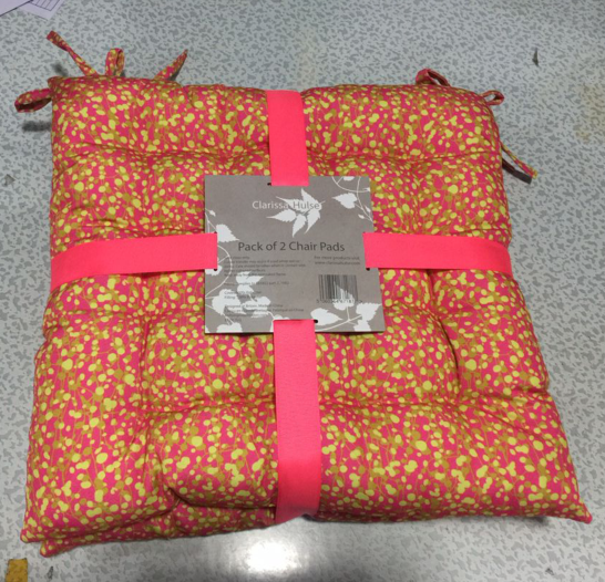 Set of 2 Outdoor Seat Pads - Clarissa Hulse - Garland Pink