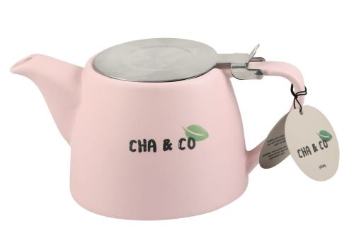 Ceramic Teapot with infuser - Pink