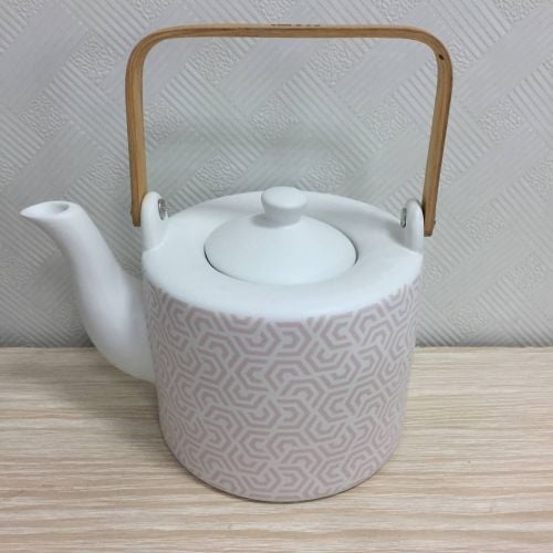 Geo 2 Pale Pink Teapot