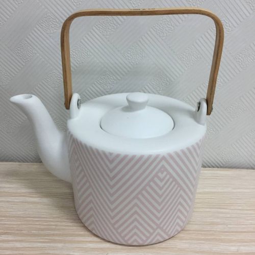 Geo 3 Pale Pink Teapot