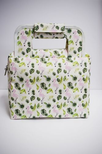 Scandi Palm Flamingo Paper Structured Lunch Bag