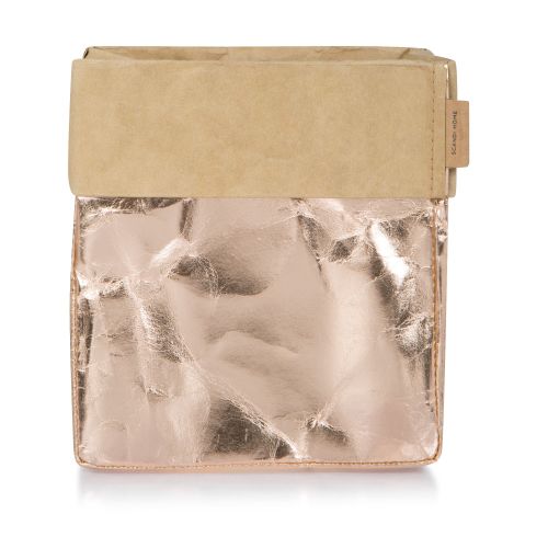 SCANDI HOME ROSE GOLD PAPER PLANTER