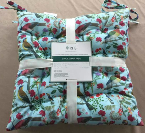 RHS Tropical Birds Seat Pads - Duck egg 