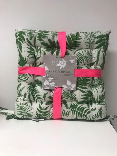 Clarissa Hulse Scattered Fern Seat Pads - Green