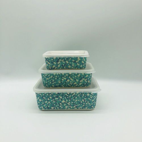 Clarissa Hulse Set of 3 Bamboo Fibre Storage - Garland Aqua