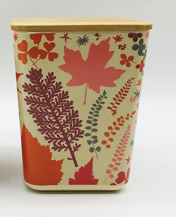 Clarissa Hulse Square Bamboo Storage Canister- Mini Mix pink