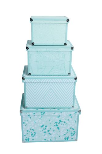SCANDI HOME MEDIUM MINT LEAF STORAGE BOX