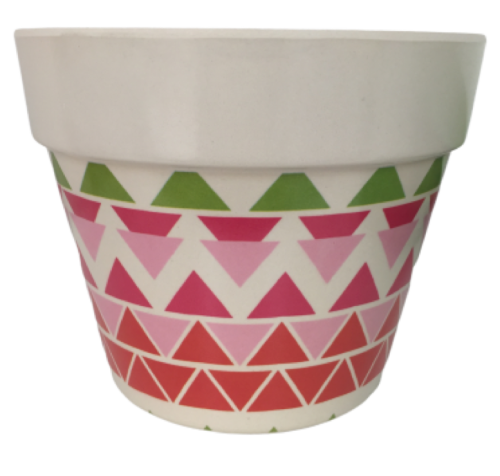 Bamboo Plant Pot Medium - Tribal Pink