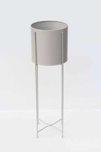Medium Scandi tin Planter Grey 