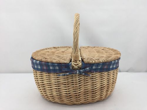 GBH TARTAN LARGE CLOSED SHOPPER BASKET