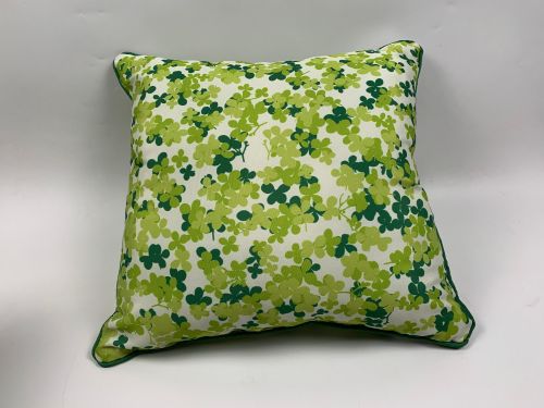 Clarissa Hulse Scatter Petal Green Piped Cushion