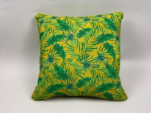 Scandi Home - Mustard Scandi Palm Piped Cushion