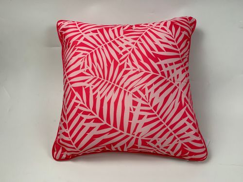 Scandi Home - Scandi Pink Areca Palm Piped Cushion
