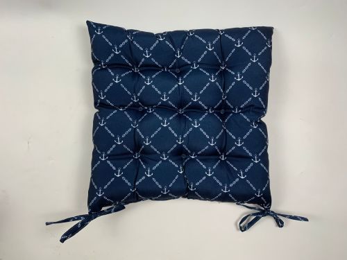Marina Bay Home - Anchors Navy/White Seat Pad