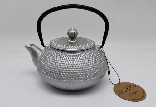 CHA&CO CAST IRON TEAPOT 800ml (SILVER)