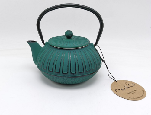 CHA&CO CAST IRON TEAPOT 600ml (TEAL)
