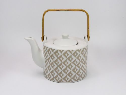 SCANDI GEO MOSAIC TEAPOT WITH BAMBOO HANDLE 1.1L 
