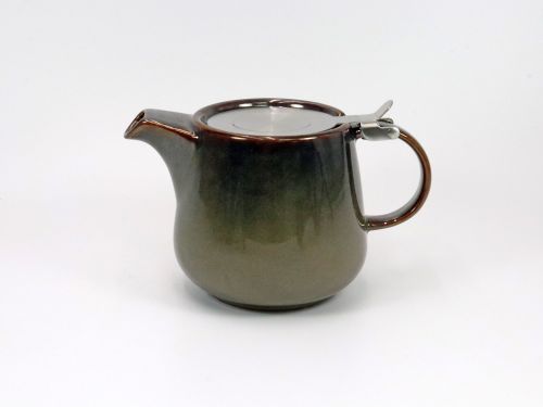 Scandi Reactive Glaze Teapot DK Green 