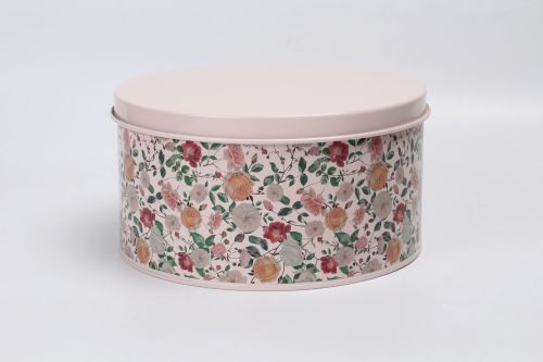 RHS FUSCHIA ROSE CAKE TIN LARGE