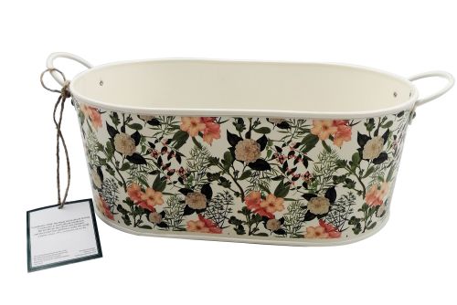 RHS CREAM ROSE OVAL PLANTER
