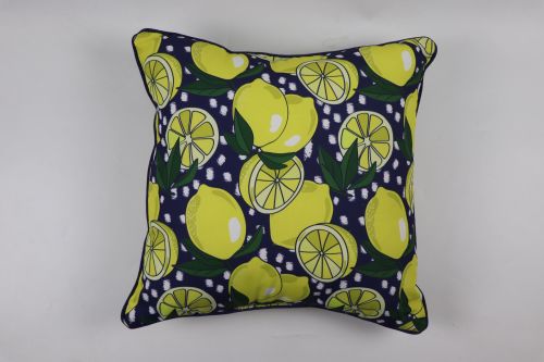 Upper Street Lemon Piped Cushion