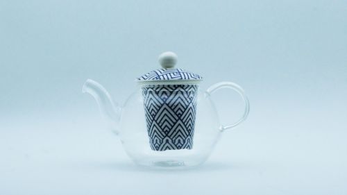 Scandi Triangles Glass Teapot with Infuser