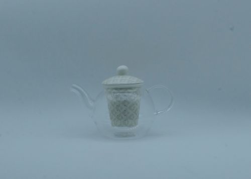 Scandi Hex Glass Teapot with Infuser