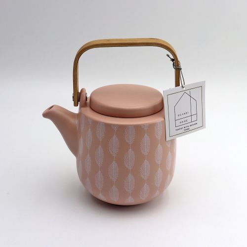 Scandi Linear Leaf 700ml Teapot