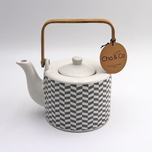 Cha Grey Harlequin 1.1l Teapot