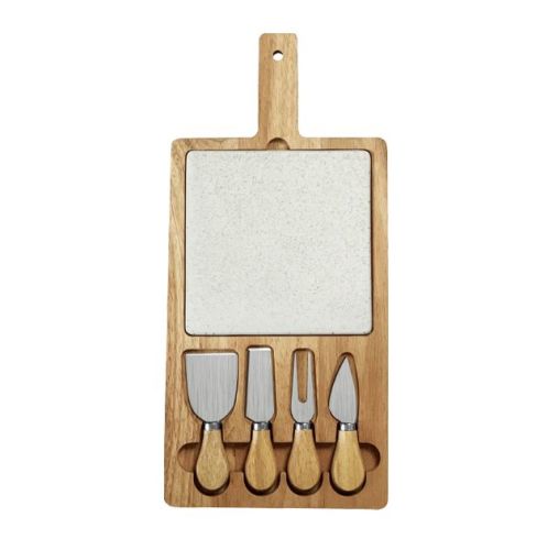 SCANDI RECTANGULAR REACTIVE CHEESE BOARD & KNIFE SET 