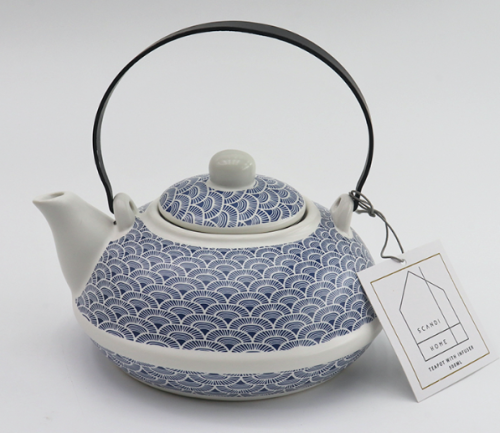 SCANDI FAN PRINT JAPANESE TEAPOT 