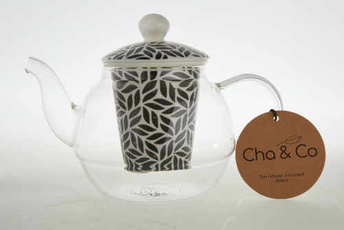 CHA PETAL GLASS TPT WITH CERAMIC INFUSER 600ML
