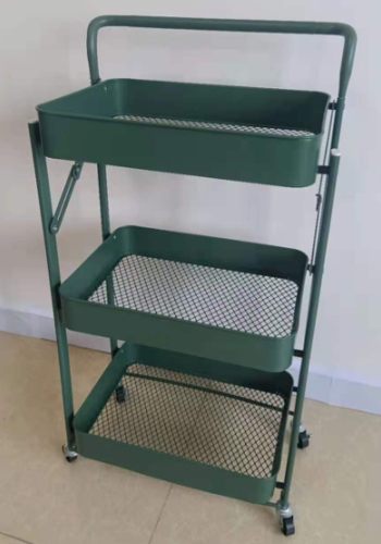 GREEN SCANDI STORAGE TROLLEY