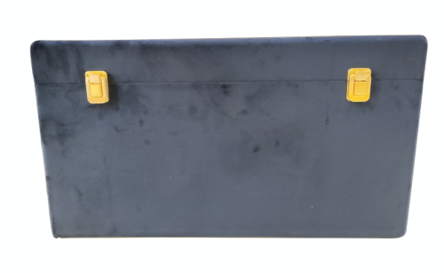 UPPER STREET SMALL VELVET TRUNK MIDNIGHT BLUE