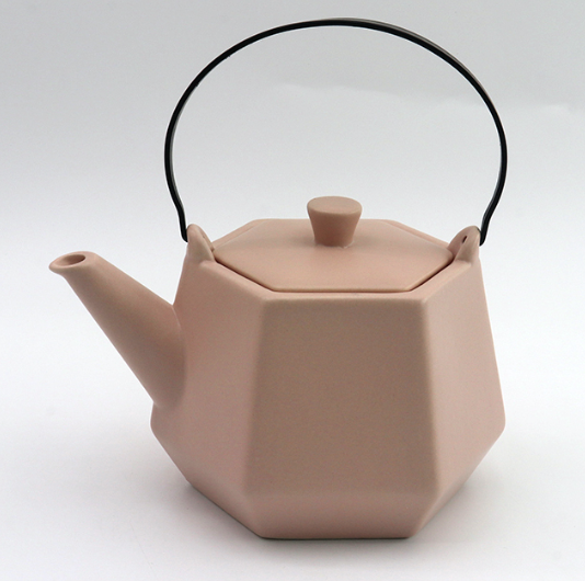 UPPER STREET BLUSH HEX TEAPOT 500ML 