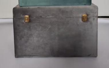 Large Light Grey Velvet Trunk