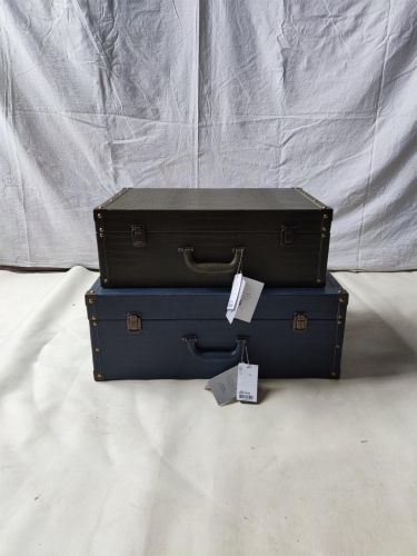 Medium Army Green Mock Croc Suitcase