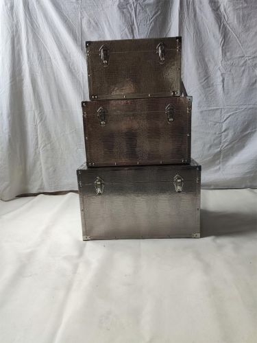 Upper Street Large Silver Mock Lizard Trunk