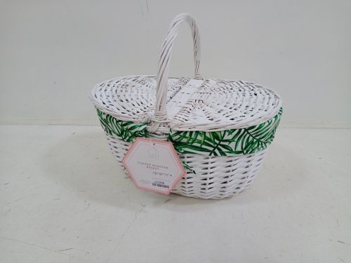 Closed Shopper - Palm/White